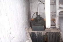 The original make-up air fan above the Boiler Room was replaced with a more efficient larger fan.