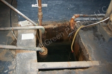 LL87/09 energy auditor will examine this 24/7 sump pump in a building that was constructed over an underground river extending from Central Park to the East River.  © 2015 IntelliGreen Partners LLC