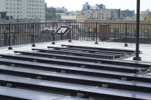 Solar PV panels installed on a multifamily building in the Bronx in 2008, funded in part by NYSERDA.