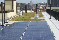 Solar PV Panels and Green Roof on Multifamily Building in the Bronx
